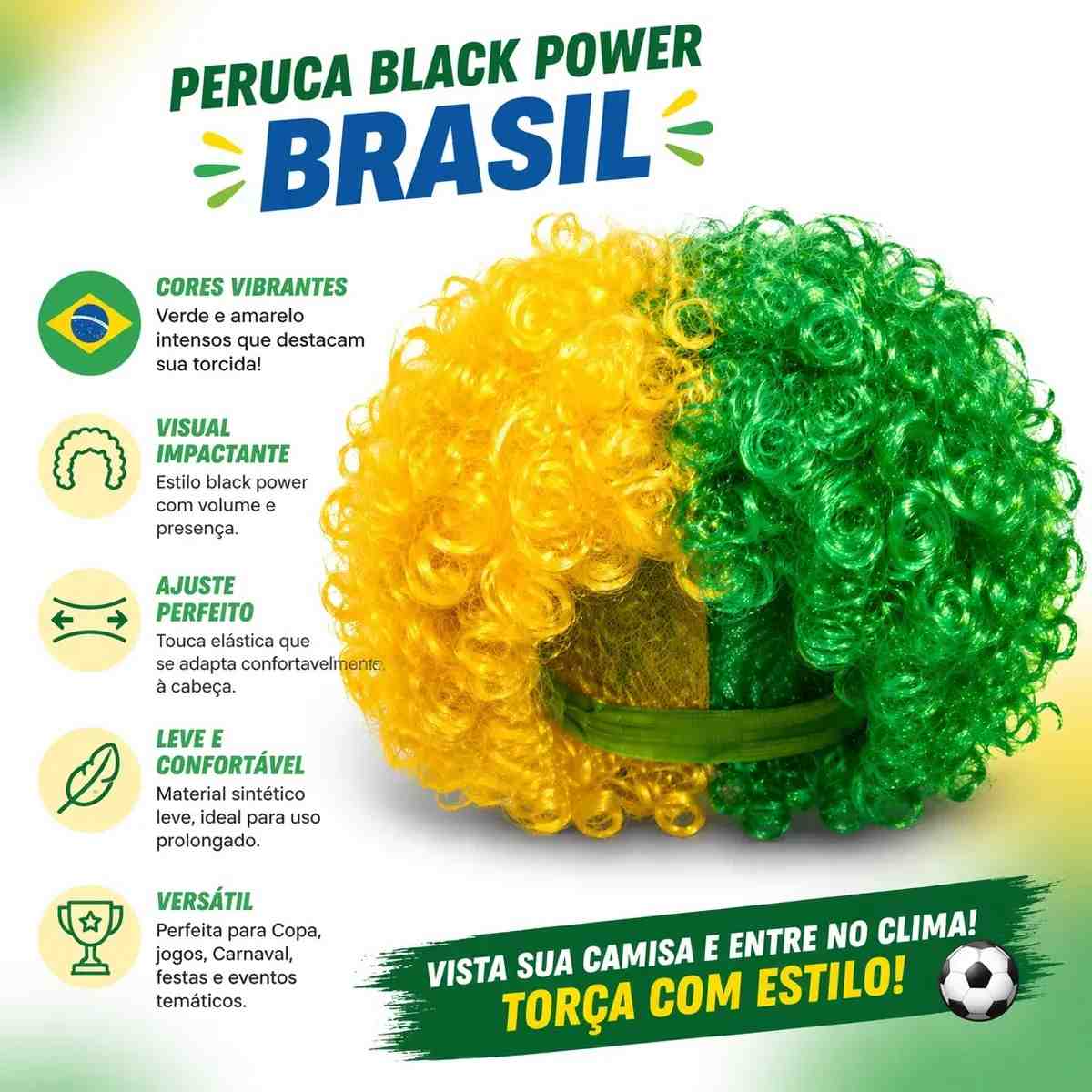 PERUCA COPA BLACK VD/AMARELA